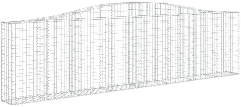 Išlenkti gabiono krepšiai, 4vnt., 400x30x100/120cm, geležis