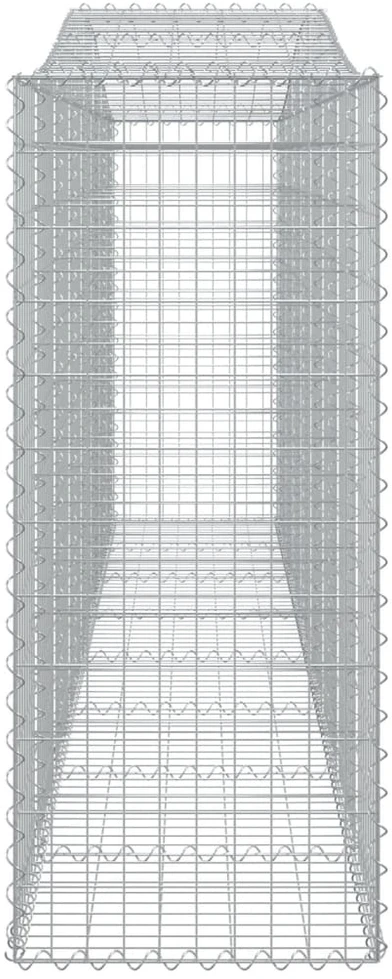 Išlenkti gabiono krepšiai, 4vnt., 400x50x120/140cm, geležis