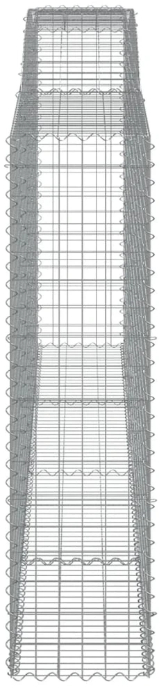 Išlenkti gabiono krepšiai, 4vnt., 400x50x180/200cm, geležis