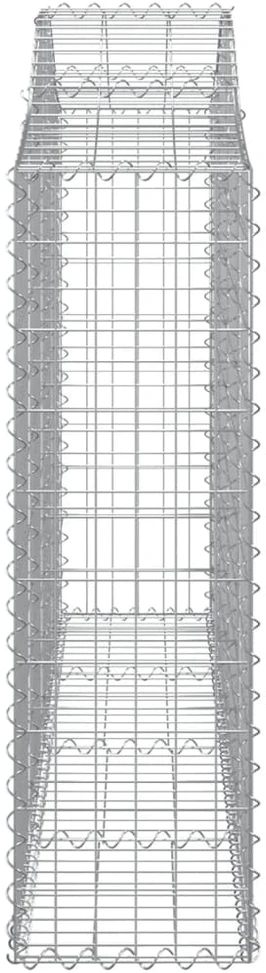 Išlenkti gabiono krepšiai, 5vnt., 200x30x100/120cm, geležis