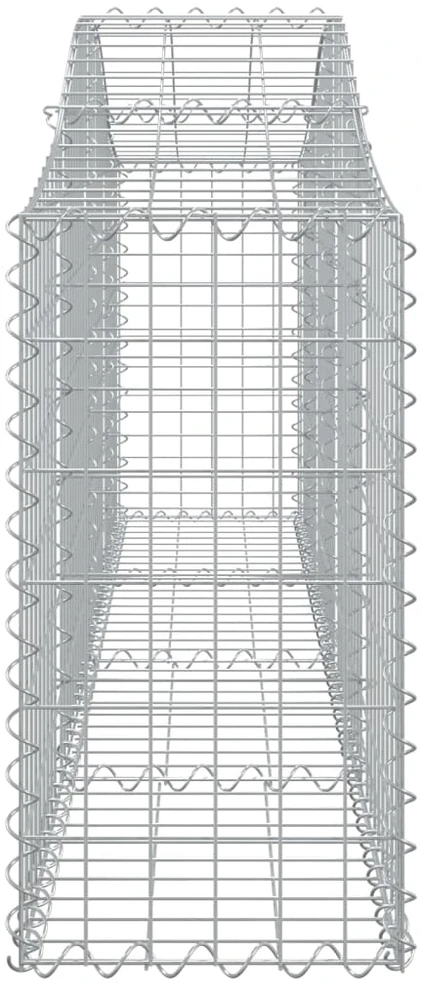 Išlenkti gabiono krepšiai, 5vnt., 200x30x60/80cm, geležis