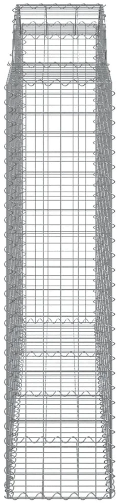 Išlenkti gabiono krepšiai, 5vnt., 200x50x160/180cm, geležis