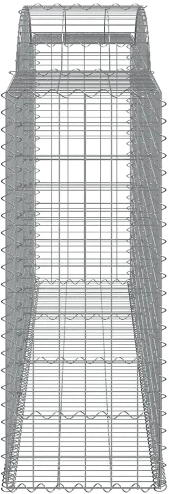 Išlenkti gabiono krepšiai, 5vnt., 300x50x120/140cm, geležis