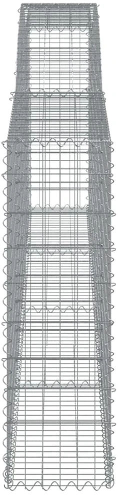 Išlenkti gabiono krepšiai, 5vnt., 400x30x100/120cm, geležis
