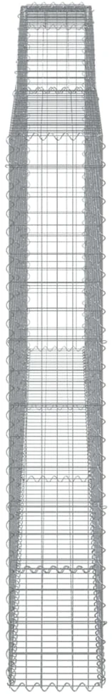 Išlenkti gabiono krepšiai, 5vnt., 400x30x180/200cm, geležis