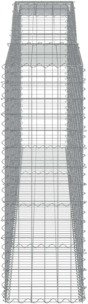 Išlenkti gabiono krepšiai, 5vnt., 400x50x140/160cm, geležis