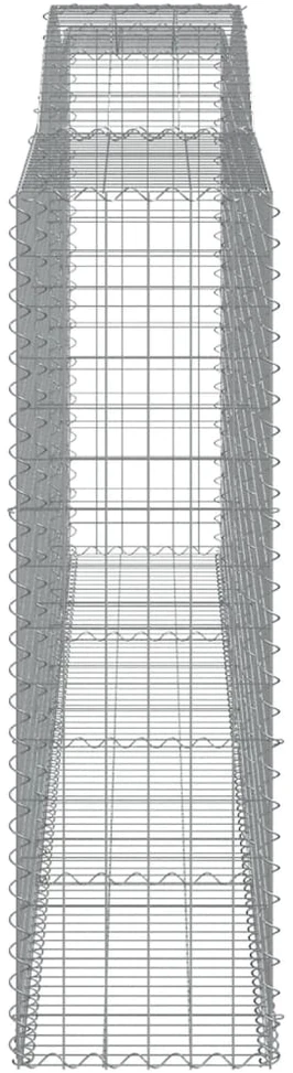 Išlenkti gabiono krepšiai, 5vnt., 400x50x160/180cm, geležis