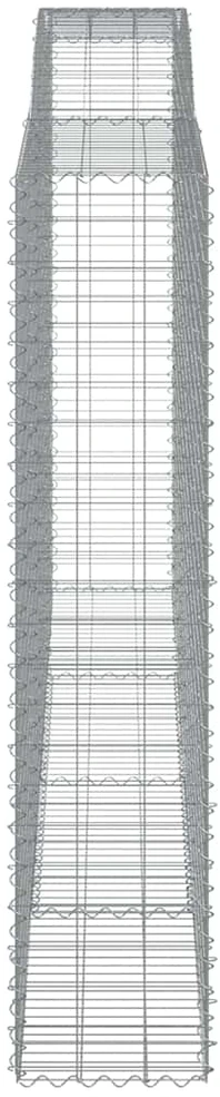 Išlenkti gabiono krepšiai, 5vnt., 400x50x220/240cm, geležis