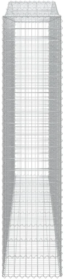 Išlenkti gabiono krepšiai, 5vnt., 400x50x220/240cm, geležis
