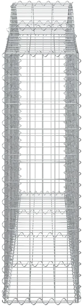 Išlenkti gabiono krepšiai, 6vnt., 200x30x100/120cm, geležis