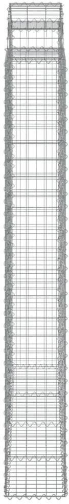 Išlenkti gabiono krepšiai, 6vnt., 200x30x220/240cm, geležis