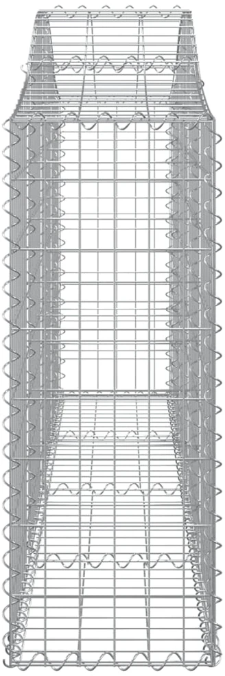 Išlenkti gabiono krepšiai, 6vnt., 200x30x80/100cm, geležis