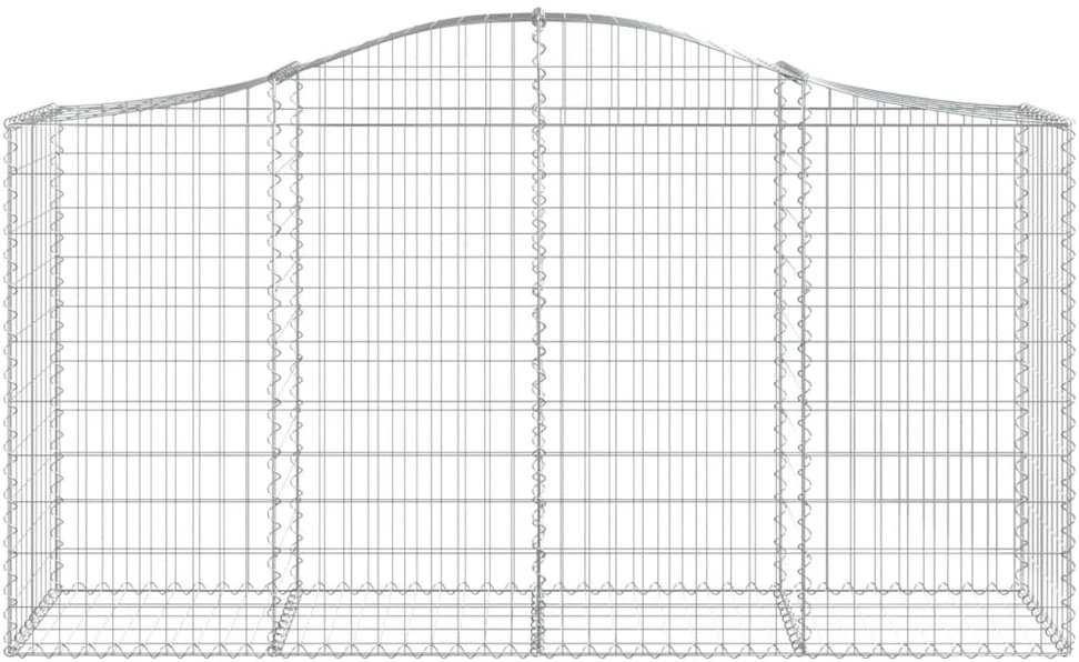 Išlenkti gabiono krepšiai, 6vnt., 200x50x100/120cm, geležis