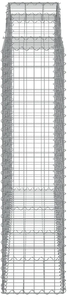 Išlenkti gabiono krepšiai, 6vnt., 200x50x160/180cm, geležis