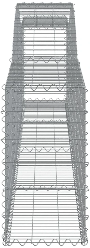 Išlenkti gabiono krepšiai, 6vnt., 400x30x60/80cm, geležis