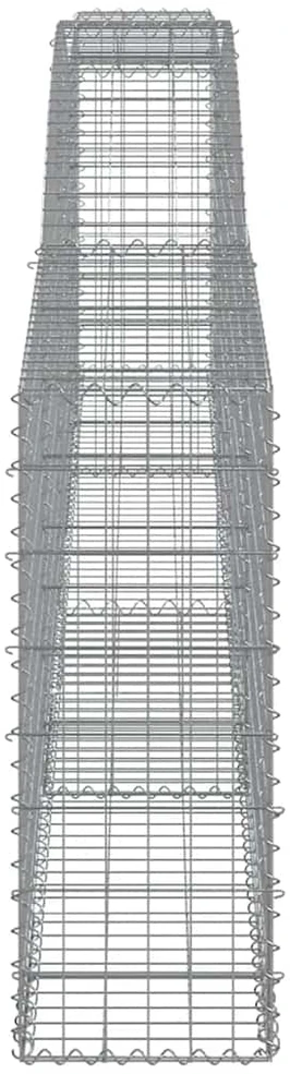 Išlenkti gabiono krepšiai, 6vnt., 400x30x80/100cm, geležis