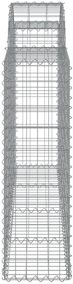 Išlenkti gabiono krepšiai, 7vnt., 200x30x100/120cm, geležis