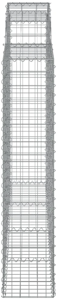 Išlenkti gabiono krepšiai, 7vnt., 200x30x140/160cm, geležis