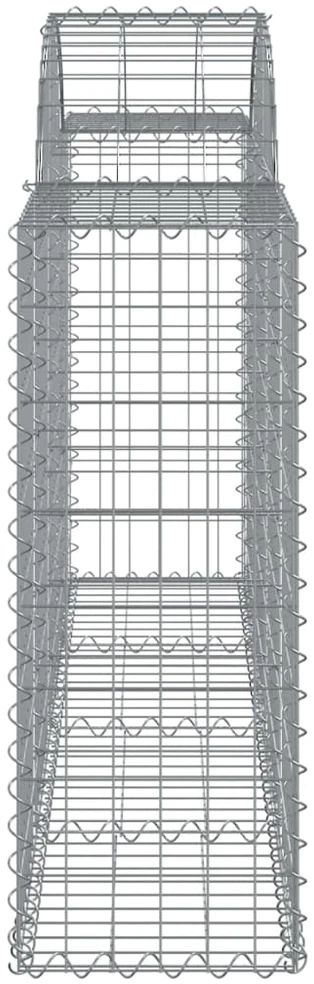 Išlenkti gabiono krepšiai, 7vnt., 200x30x80/100cm, geležis