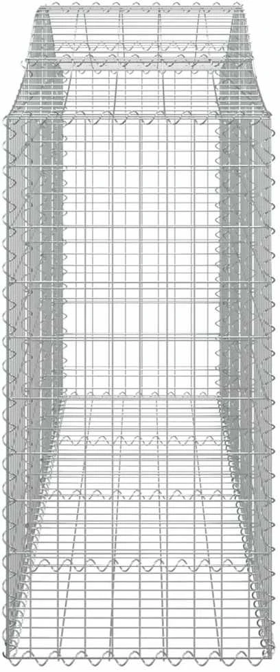 Išlenkti gabiono krepšiai, 7vnt., 200x50x100/120cm, geležis