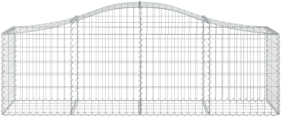 Išlenkti gabiono krepšiai, 7vnt., 200x50x60/80cm, geležis
