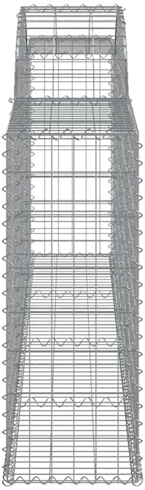 Išlenkti gabiono krepšiai, 7vnt., 300x30x80/100cm, geležis