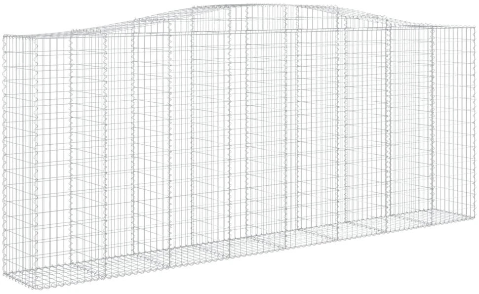 Išlenkti gabiono krepšiai, 7vnt., 400x50x160/180cm, geležis