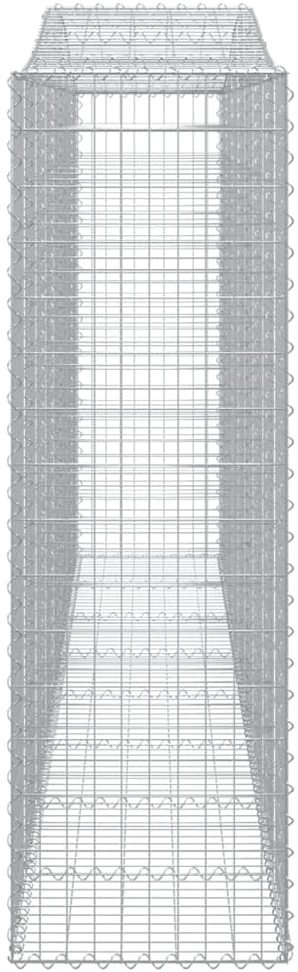 Išlenkti gabiono krepšiai, 7vnt., 400x50x160/180cm, geležis