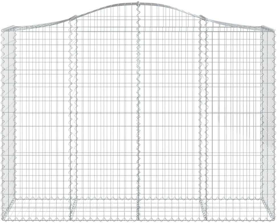 Išlenkti gabiono krepšiai, 8vnt., 200x50x140/160cm, geležis