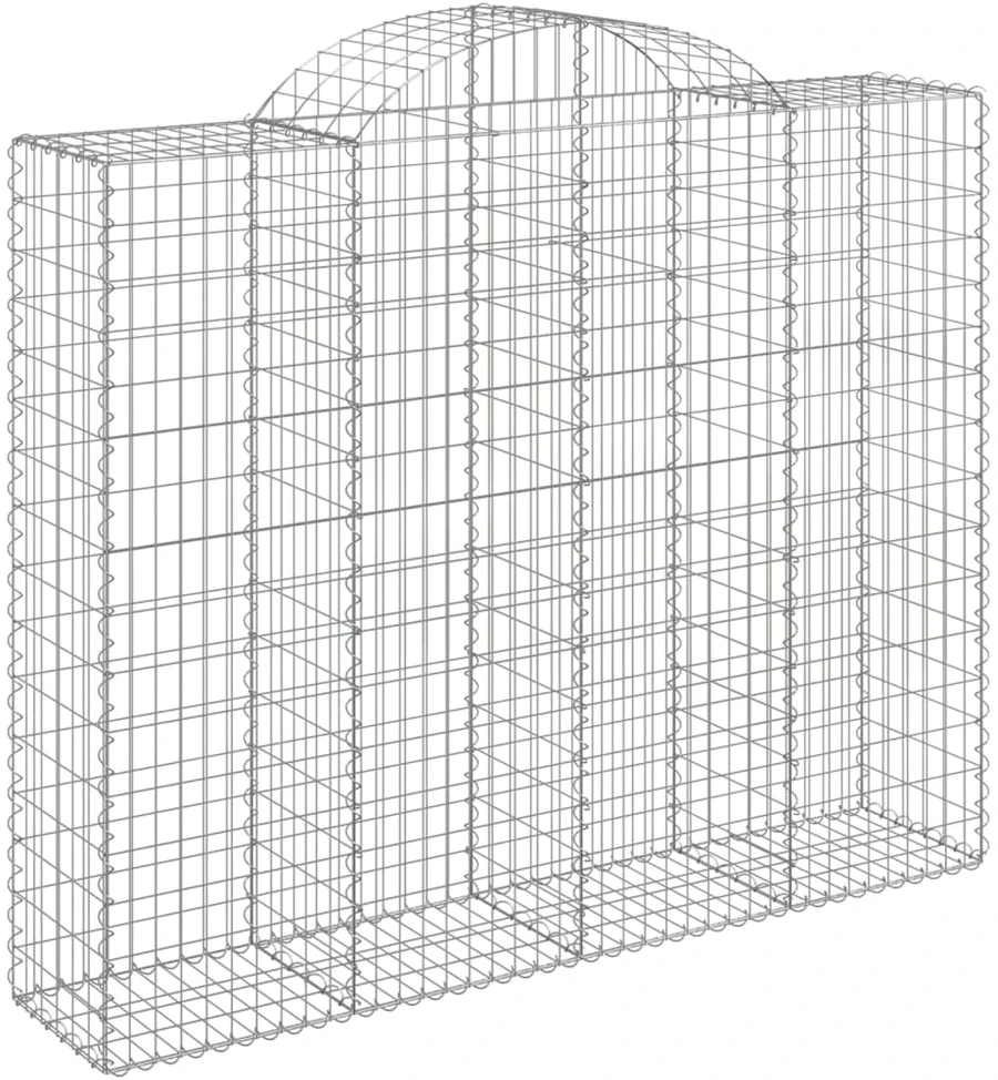 Išlenkti gabiono krepšiai, 8vnt., 200x50x160/180cm, geležis