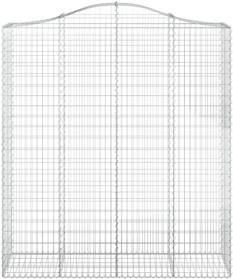 Išlenkti gabiono krepšiai, 8vnt., 200x50x220/240cm, geležis