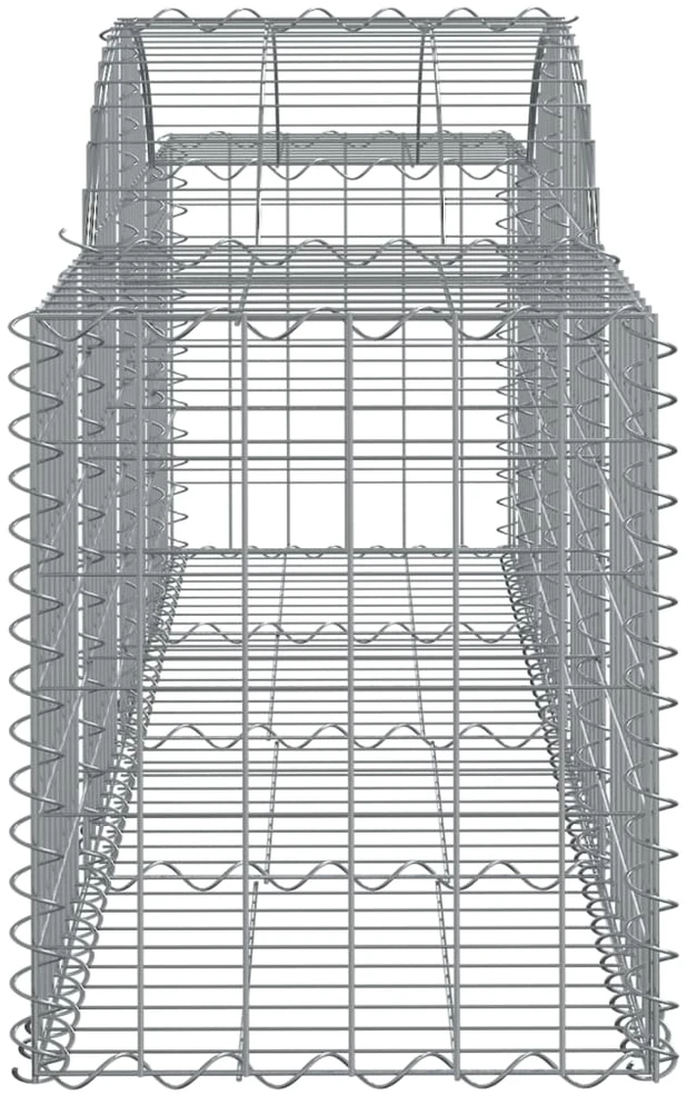 Išlenkti gabiono krepšiai, 8vnt., 200x50x60/80cm, geležis
