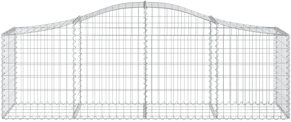 Išlenkti gabiono krepšiai, 8vnt., 200x50x60/80cm, geležis