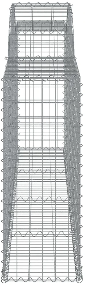 Išlenkti gabiono krepšiai, 8vnt., 300x30x80/100cm, geležis
