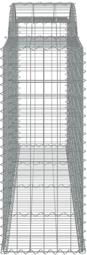Išlenkti gabiono krepšiai, 8vnt., 300x50x120/140cm, geležis