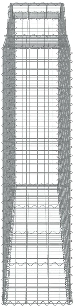 Išlenkti gabiono krepšiai, 8vnt., 300x50x180/200cm, geležis