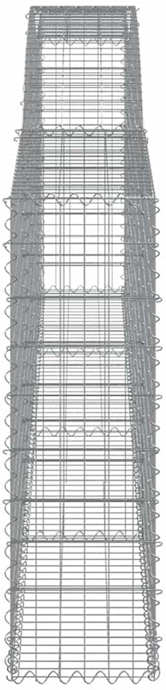 Išlenkti gabiono krepšiai, 8vnt., 400x30x100/120cm, geležis