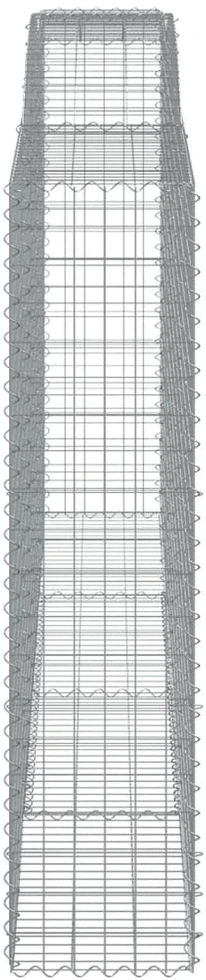 Išlenkti gabiono krepšiai, 8vnt., 400x50x200/220cm, geležis