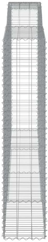 Išlenkti gabiono krepšiai, 8vnt., 400x50x220/240cm, geležis