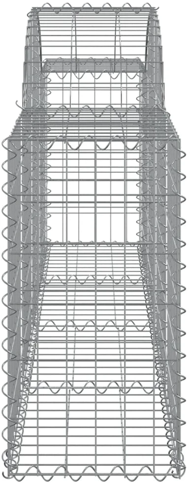 Išlenkti gabiono krepšiai, 9vnt., 200x30x60/80cm, geležis
