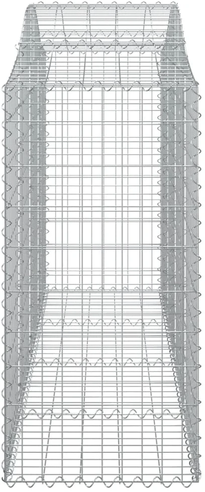 Išlenkti gabiono krepšiai, 9vnt., 200x50x120/140cm, geležis