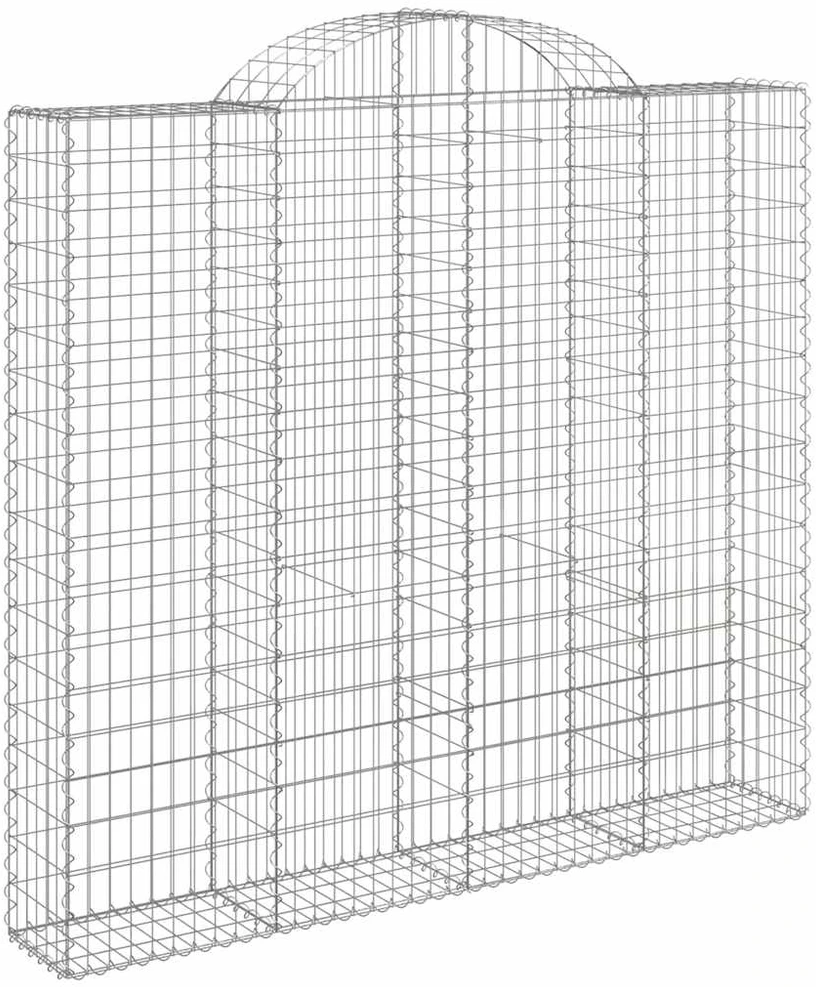 Išlenkti gabiono krepšiai, 9vnt., 200x50x180/200cm, geležis