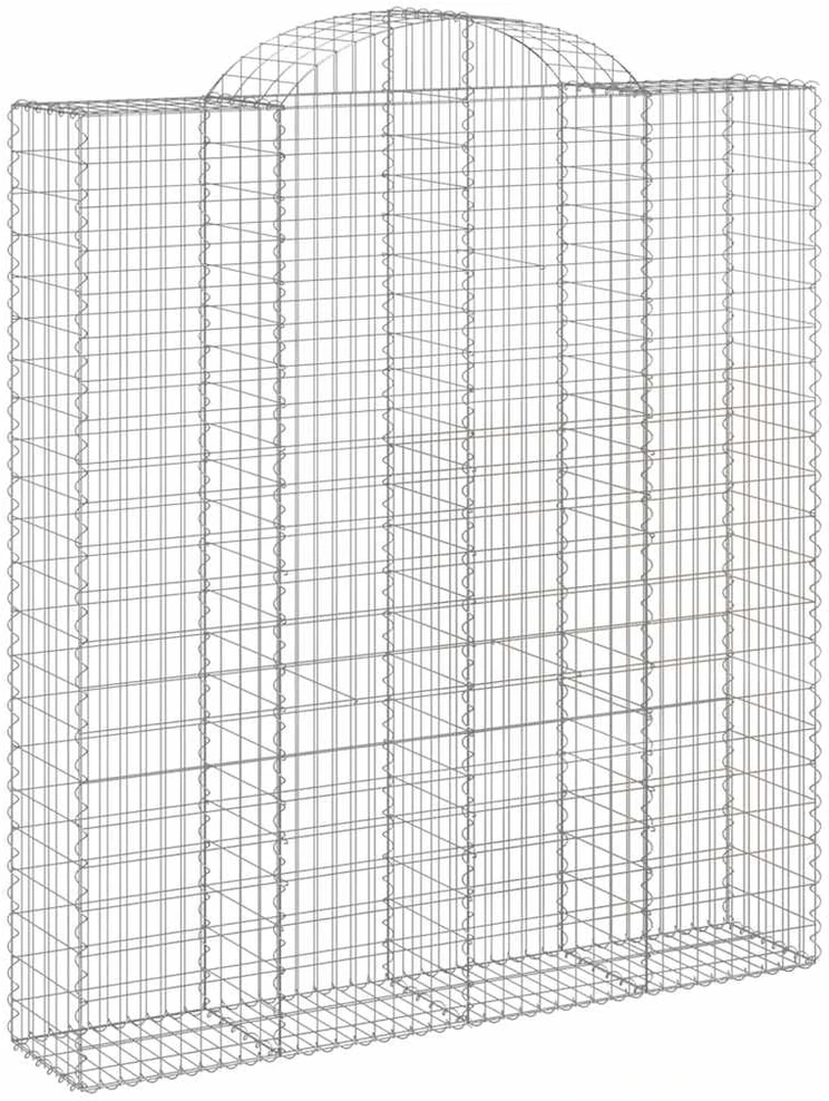 Išlenkti gabiono krepšiai, 9vnt., 200x50x220/240cm, geležis