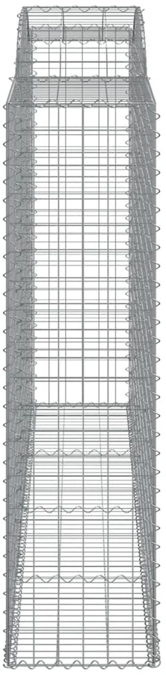 Išlenkti gabiono krepšiai, 9vnt., 300x50x180/200cm, geležis
