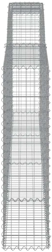 Išlenkti gabiono krepšiai, 9vnt., 400x30x120/140cm, geležis
