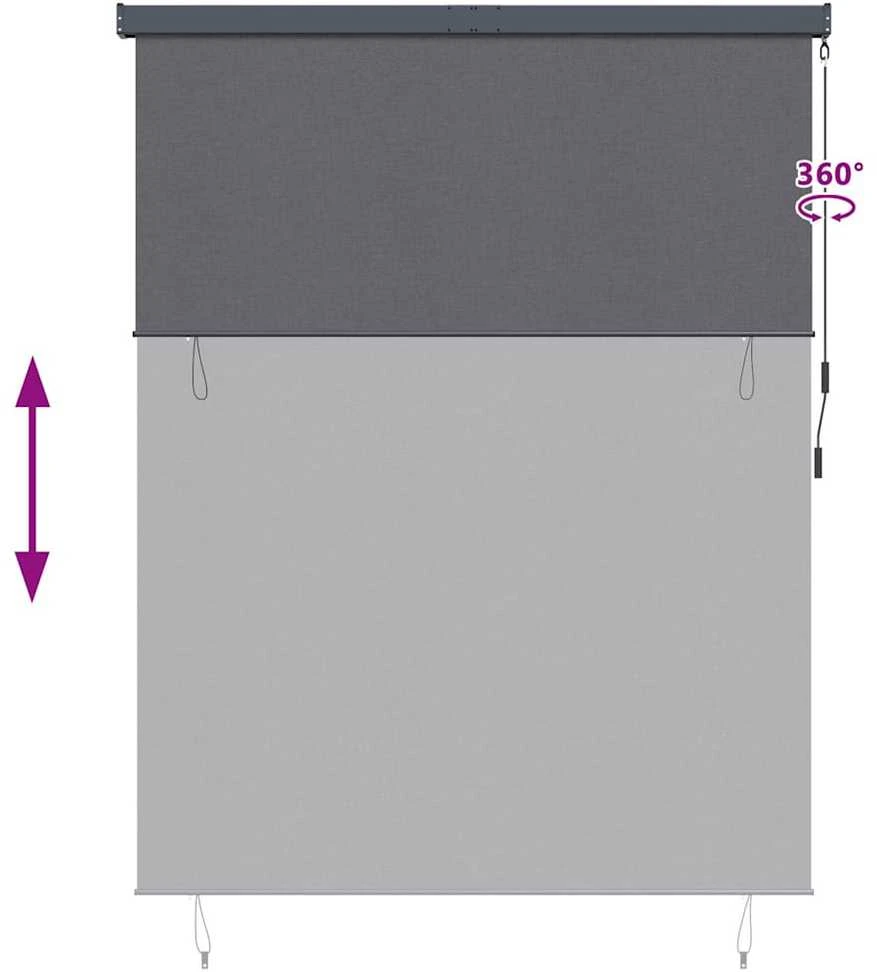 Roletas Antracito 200 x 250 cm Audinys ir aliuminis