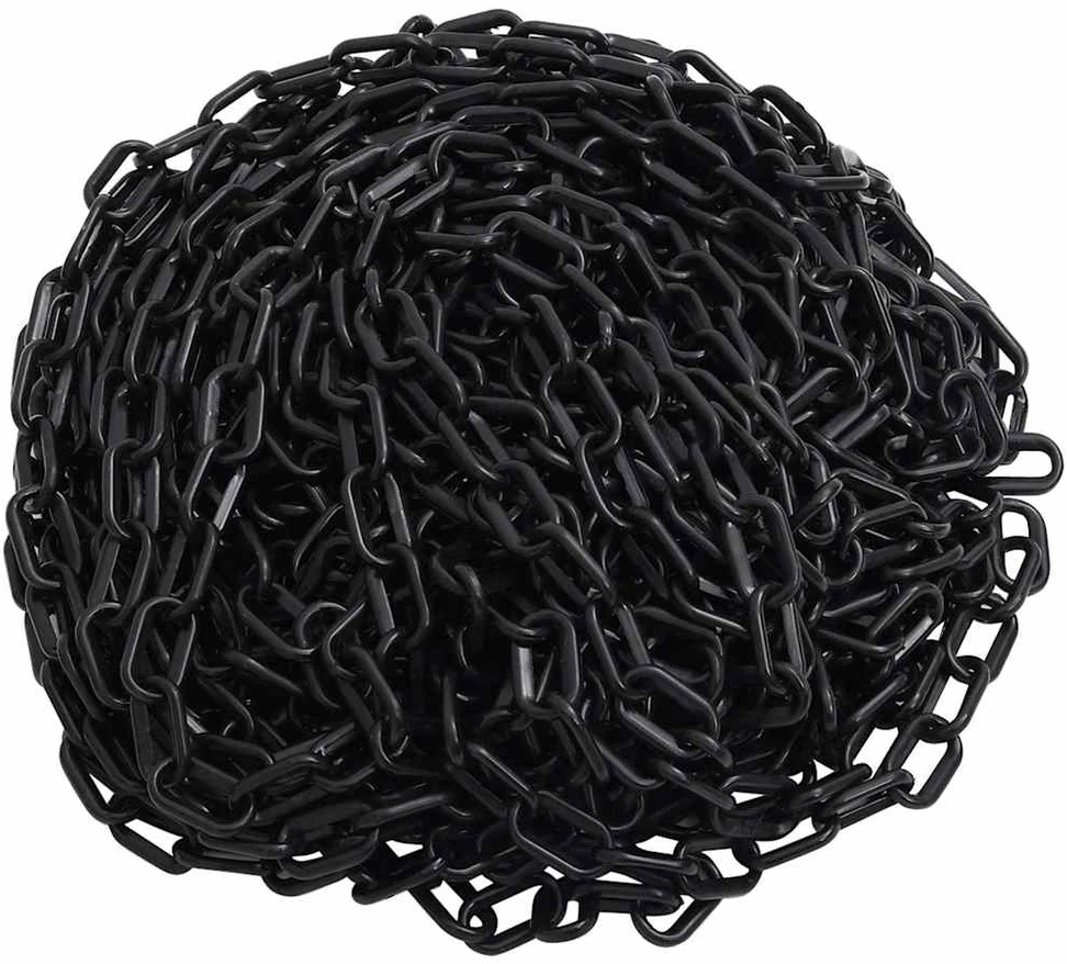 Įspėjamoji grandinė, juodos spalvos, 30m, plastikas