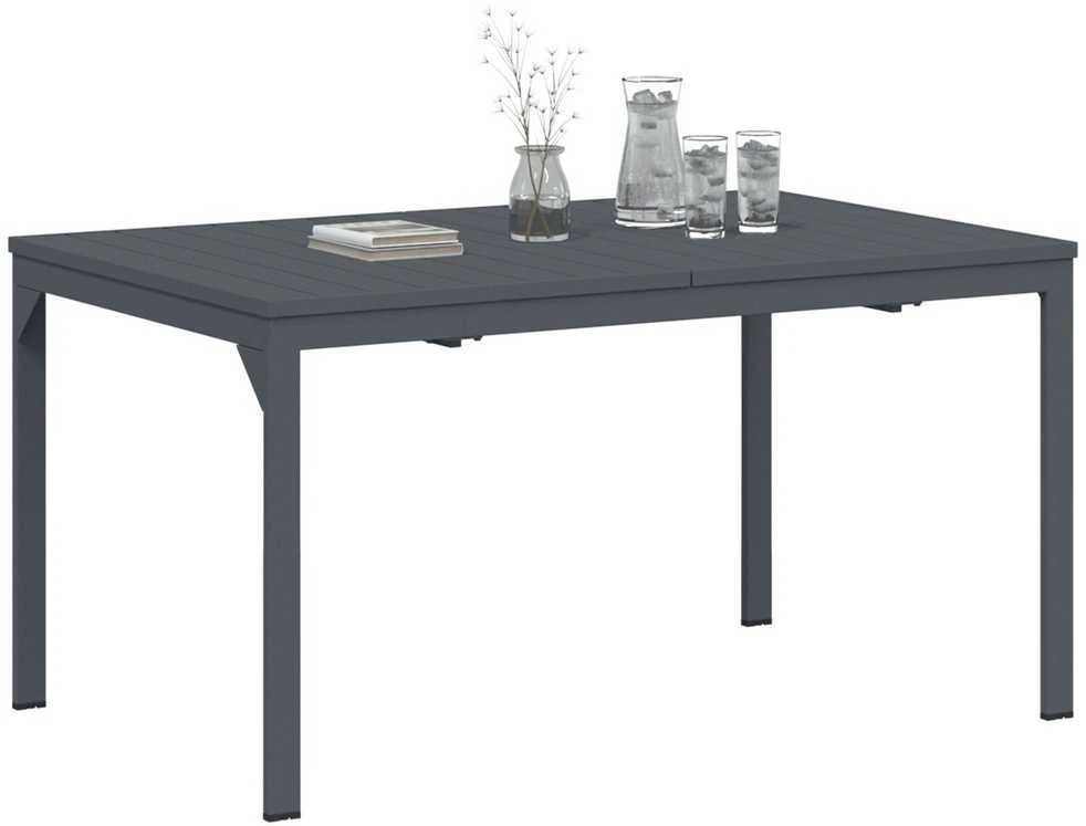 Lauko vakarienės stalas Antracitas 210 x 90 x 73 cm Plienas