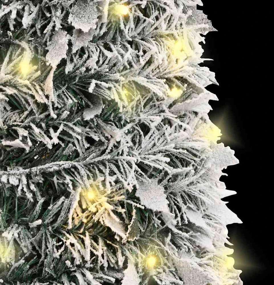 Išskleidžiama dirbtinė Kalėdų eglutė su sniegu, 210cm, 200 LED