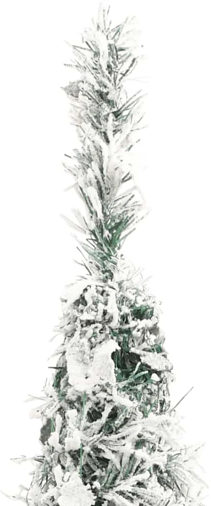 Išskleidžiama dirbtinė Kalėdų eglutė su sniegu, 210cm, 200 LED